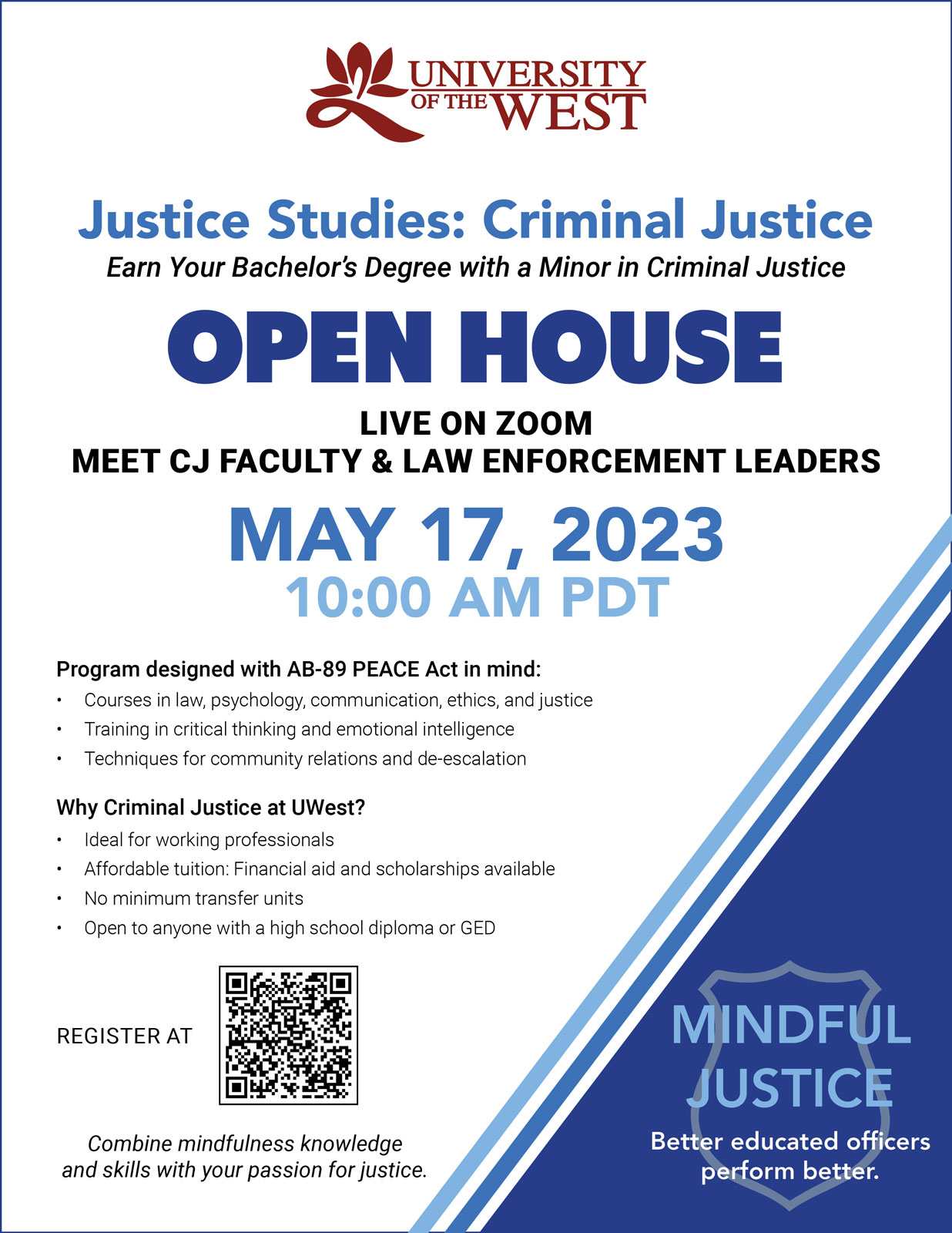 University of the West Justice Studies Criminal Justice Open House