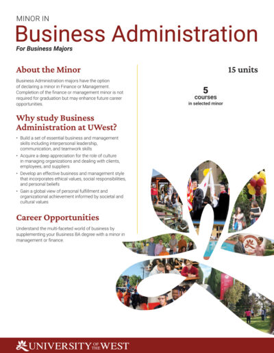 Business Administration Minor for Business Majors