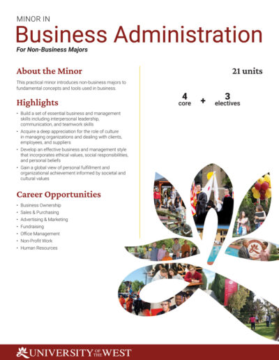 Business Administration Minor for Non-Business Majors