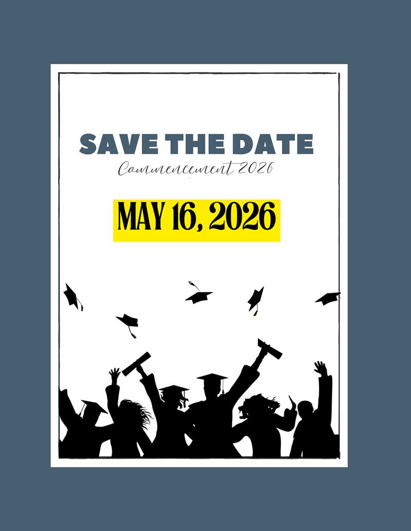 UWest Commencement with Graduation Caps