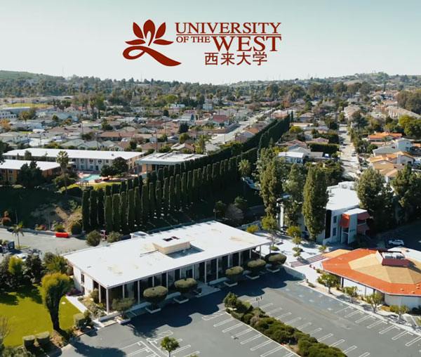 photo of campus with UWest logo